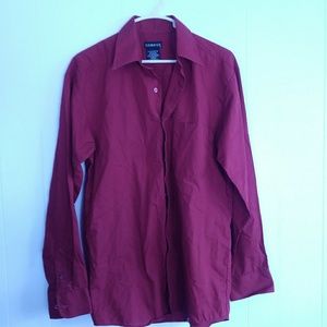 Boy's red button down